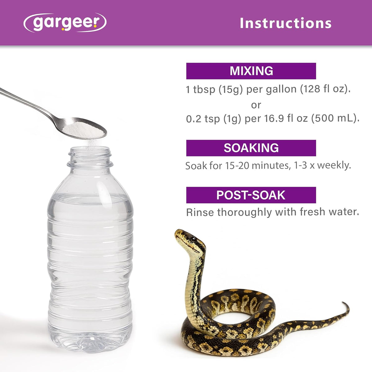 ReptiShed Shedding Aid Soak Powder by Gargeer