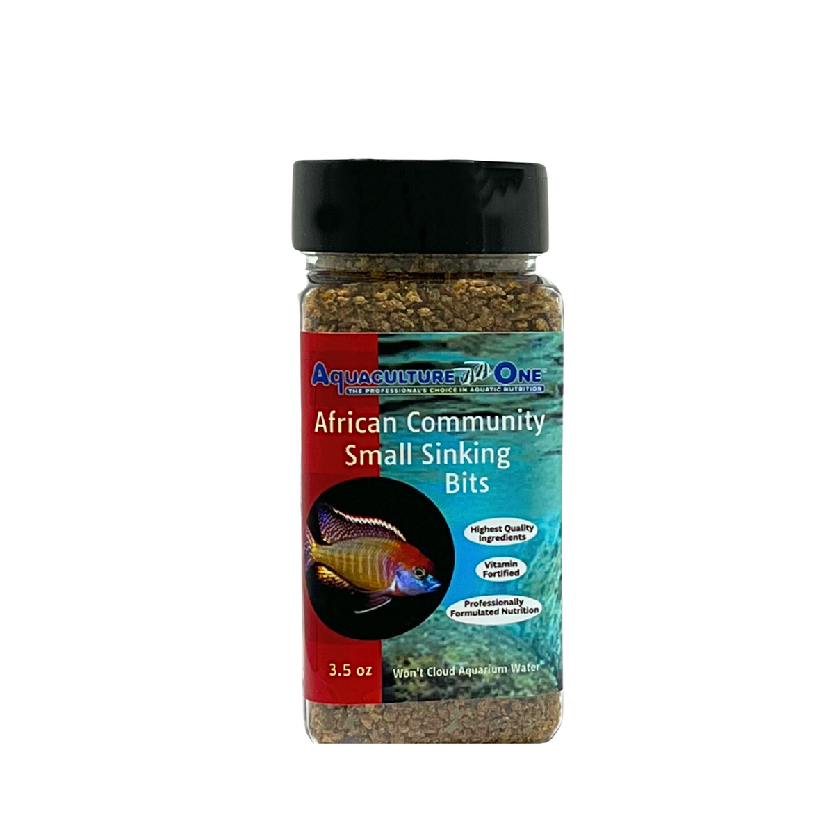 Aquaculture-One African Cichlid Small Sinking Bits 3.5 oz