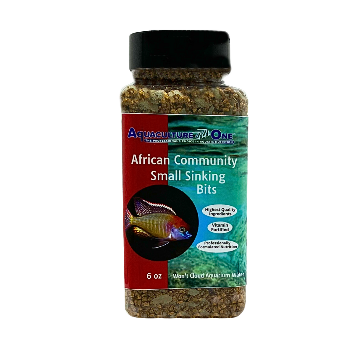Aquaculture-One African Cichlid Small Sinking Bits 6 oz