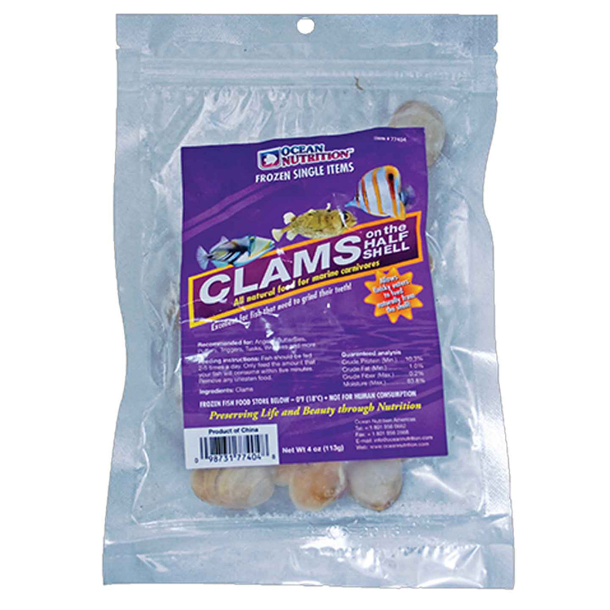 Ocean Nutrition Clams on the Half Shell
