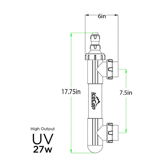 IceCap 27w High Output Inline UV Sterilizer
