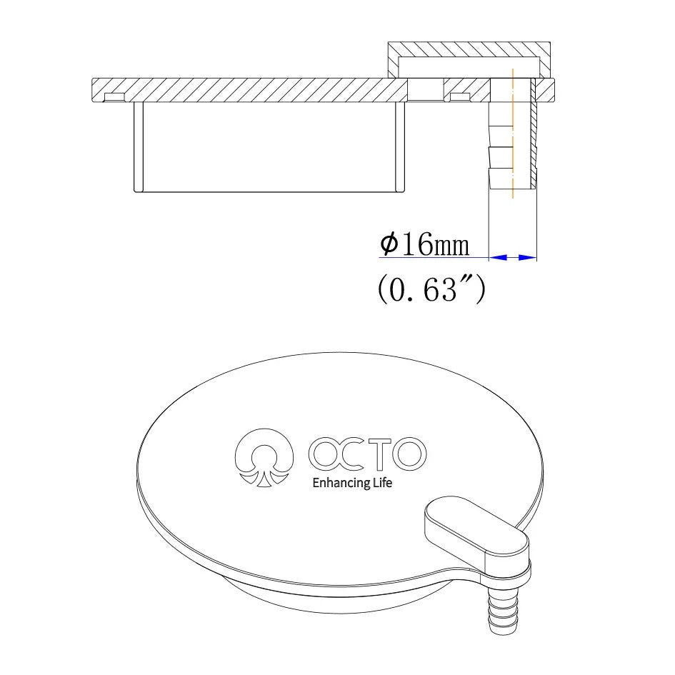 Octo CO2 Skimmer 10in Top Cover