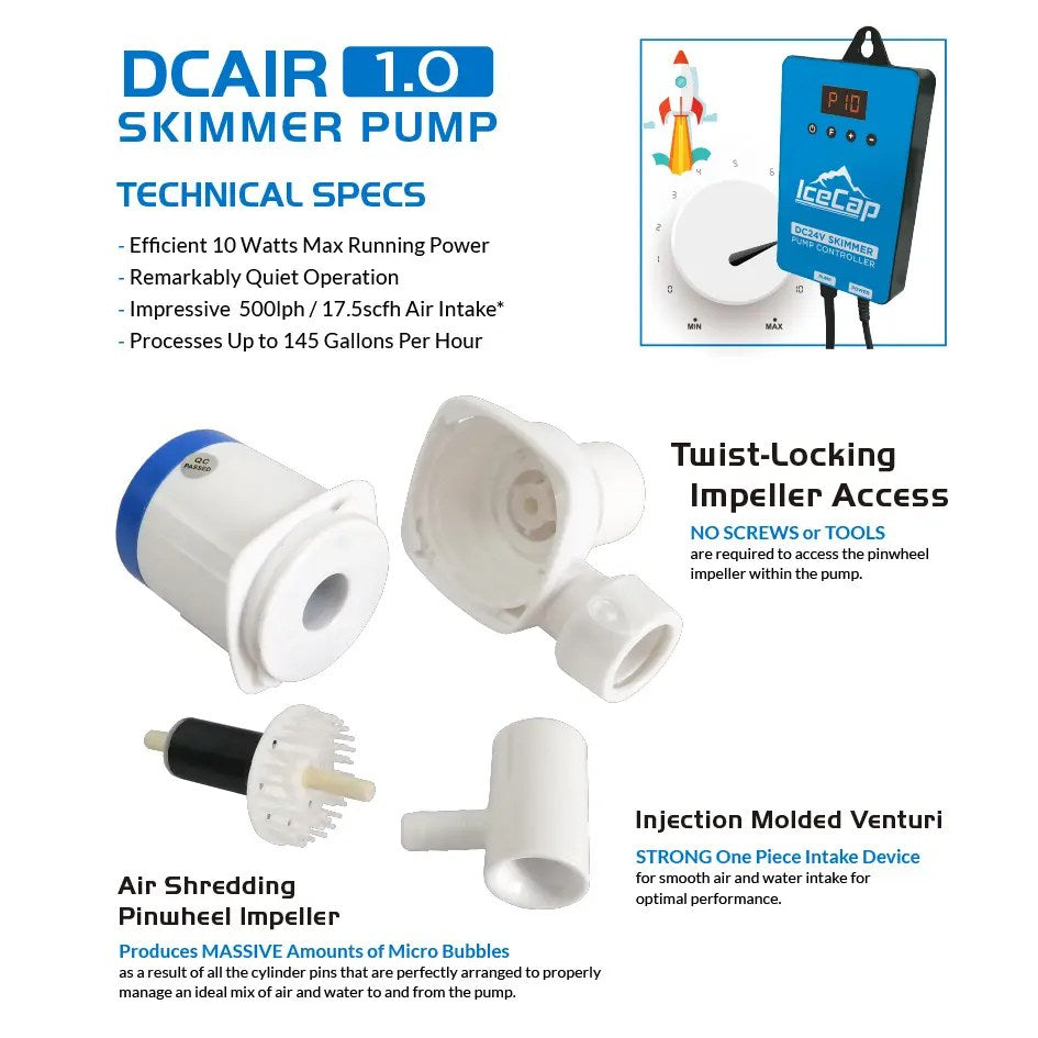 IceCap K3-130 In-Sump Controllable Protein Skimmer