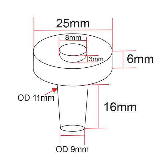 IceCap 1in Biological Frag Plugs with Mounting Divot, 25 pcs