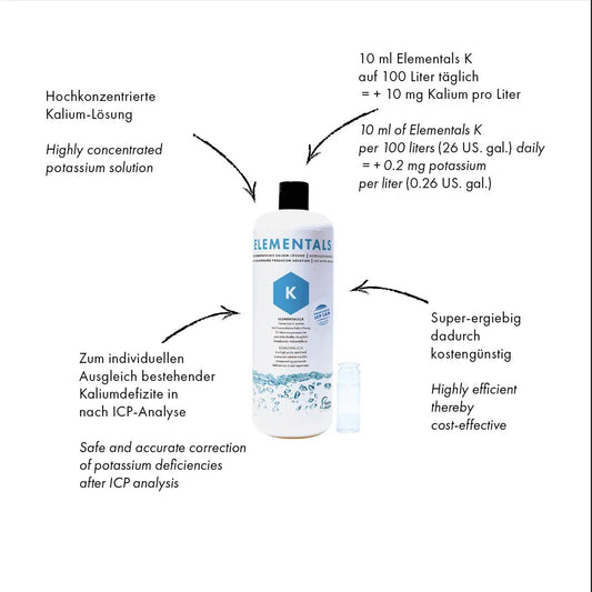 Fauna Marin Elementals K, Potassium, 1000 ml