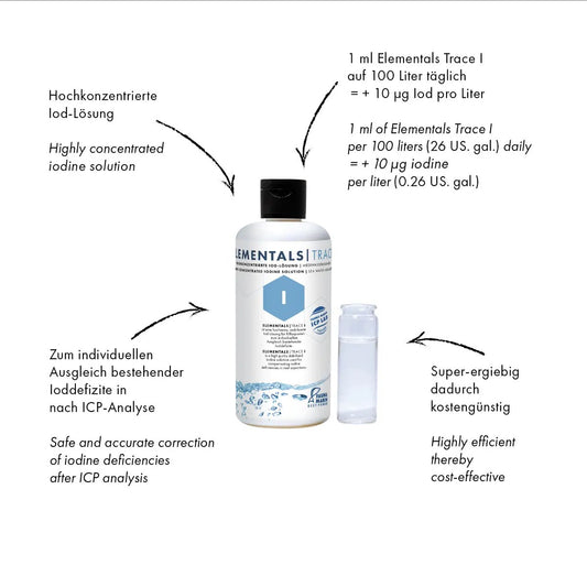 Fauna Marin Elementals Trace I, Iodine, 250 ml