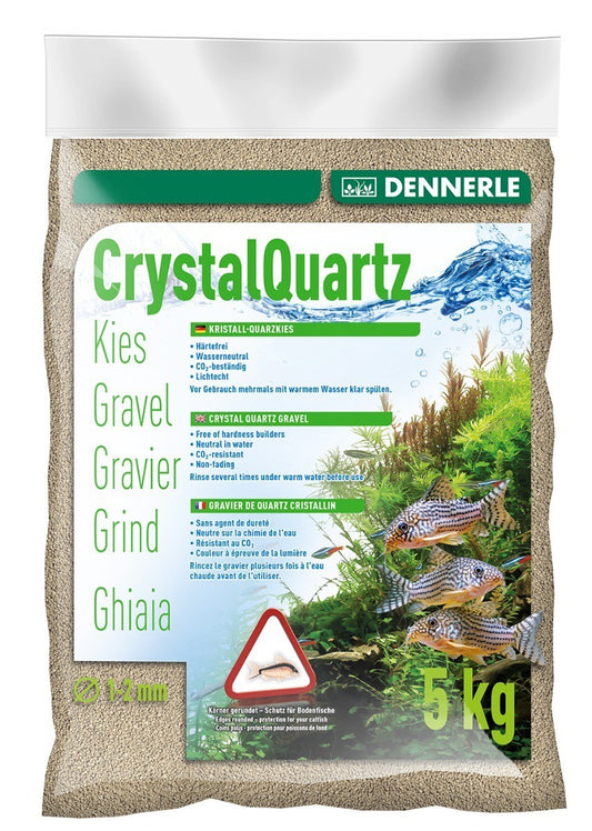Dennerle Crystal Quartz Gravel, Natural White, 5 kg
