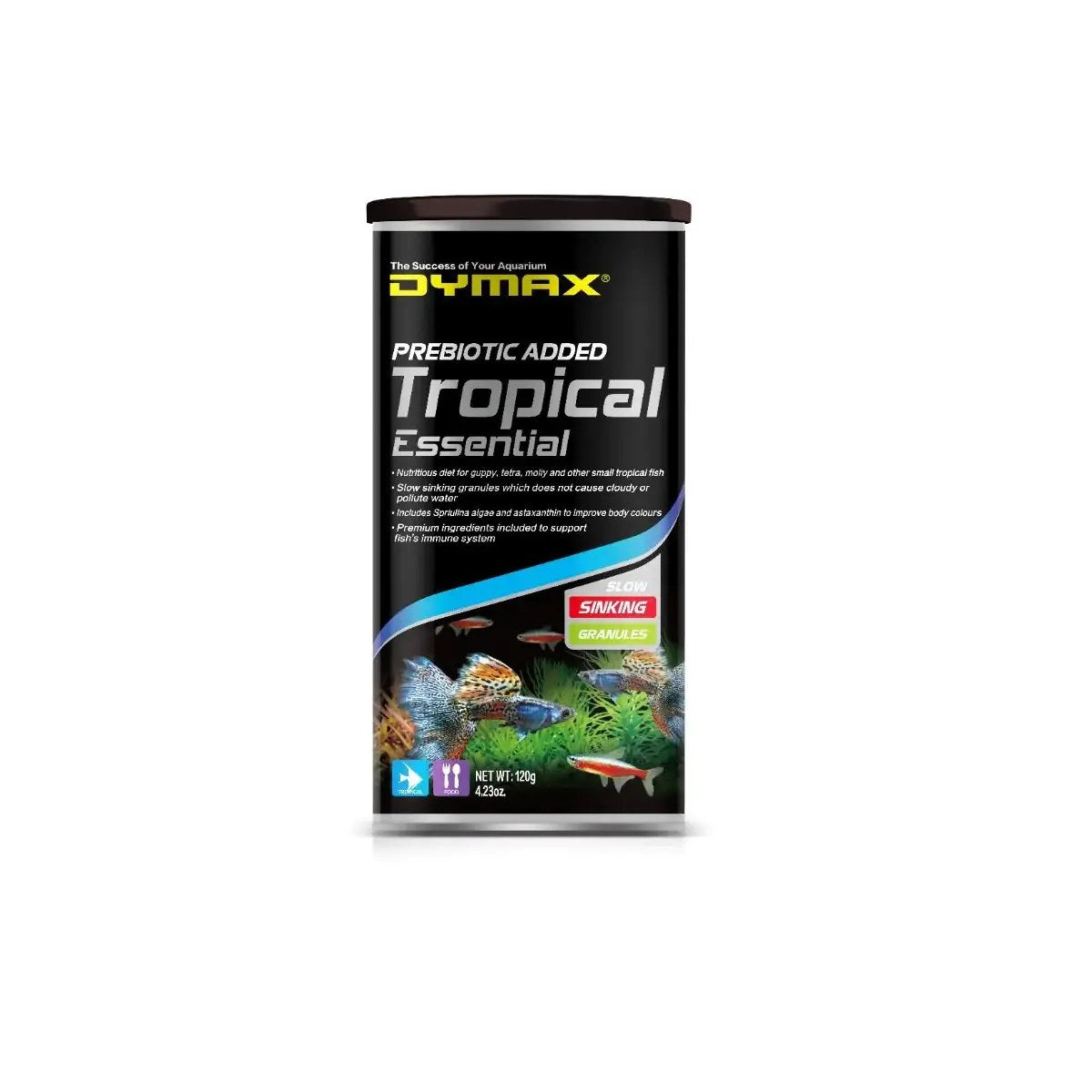 Dymax Tropical Essential Granule Fish Food, 120G