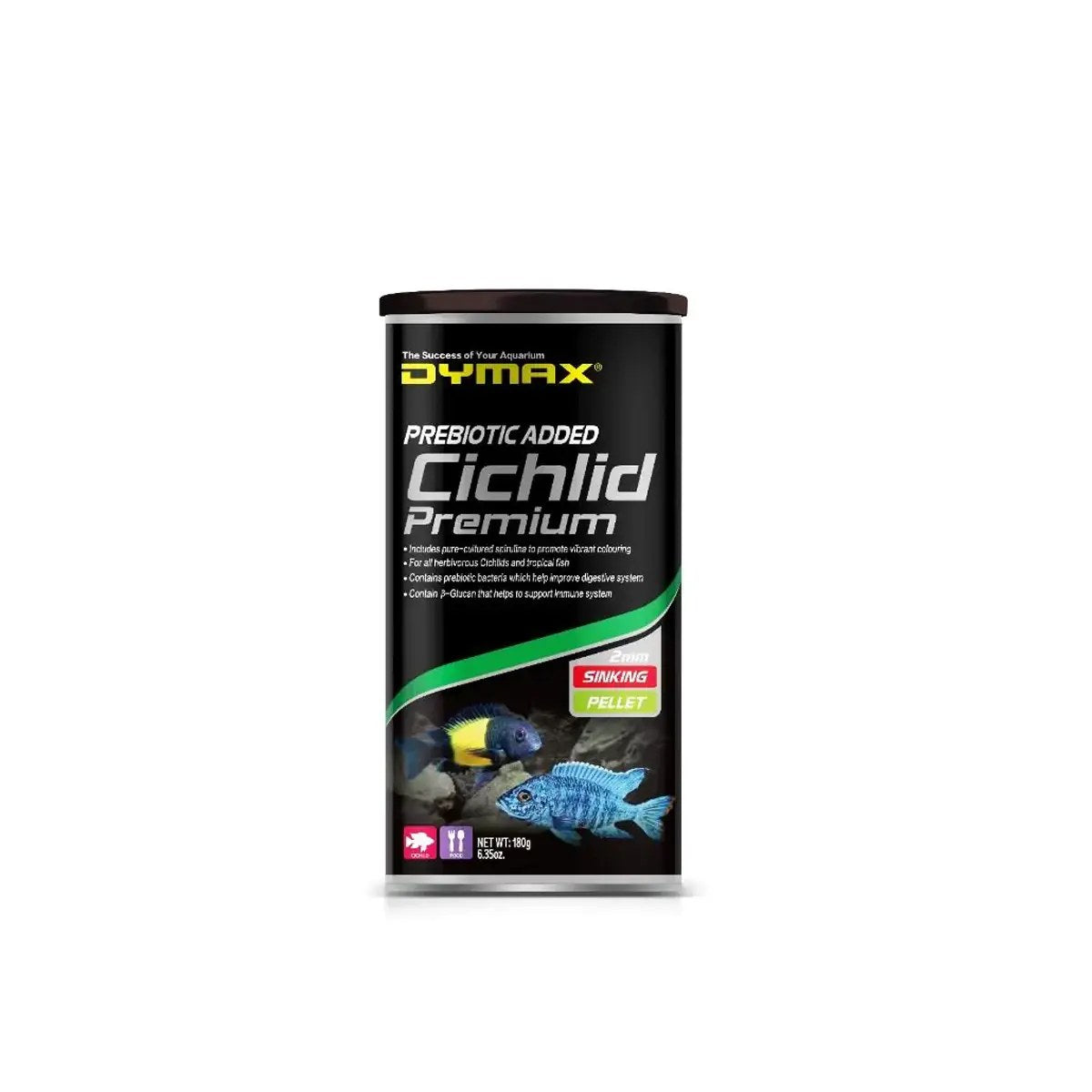 Dymax Cichlid Premium Pellet Fish Food, 180 g