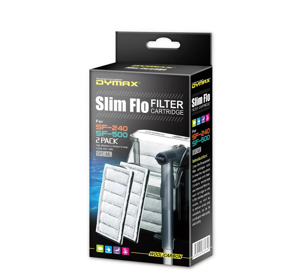 Dymax Slim Flo Filter Cartridge, 2-Pack, Med/Lg