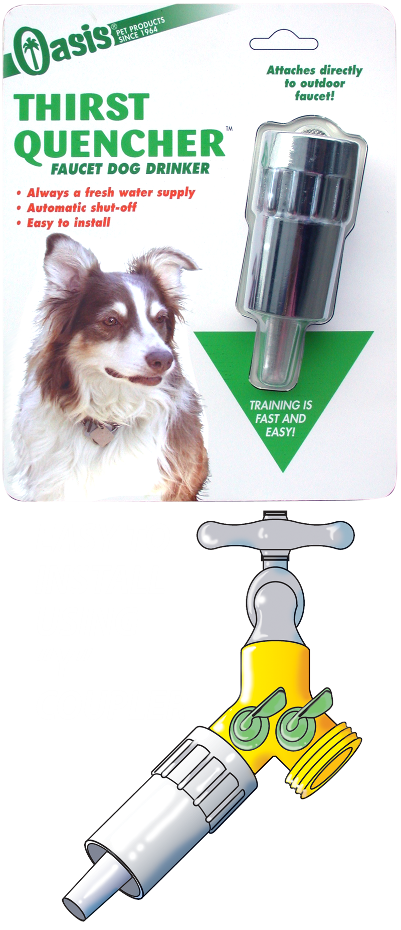 Oasis Thirst Quencher Faucet Dog Drinker