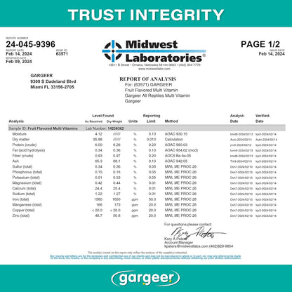 All Reptile Multi-Vitamin Supplement with Fruit by Gargeer