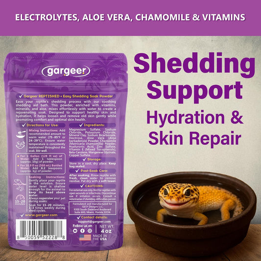ReptiShed Shedding Aid Soak Powder by Gargeer