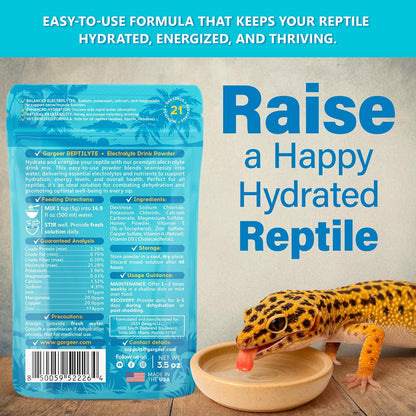 ReptiLyte Premium Electrolyte Drink Supplement by Gargeer