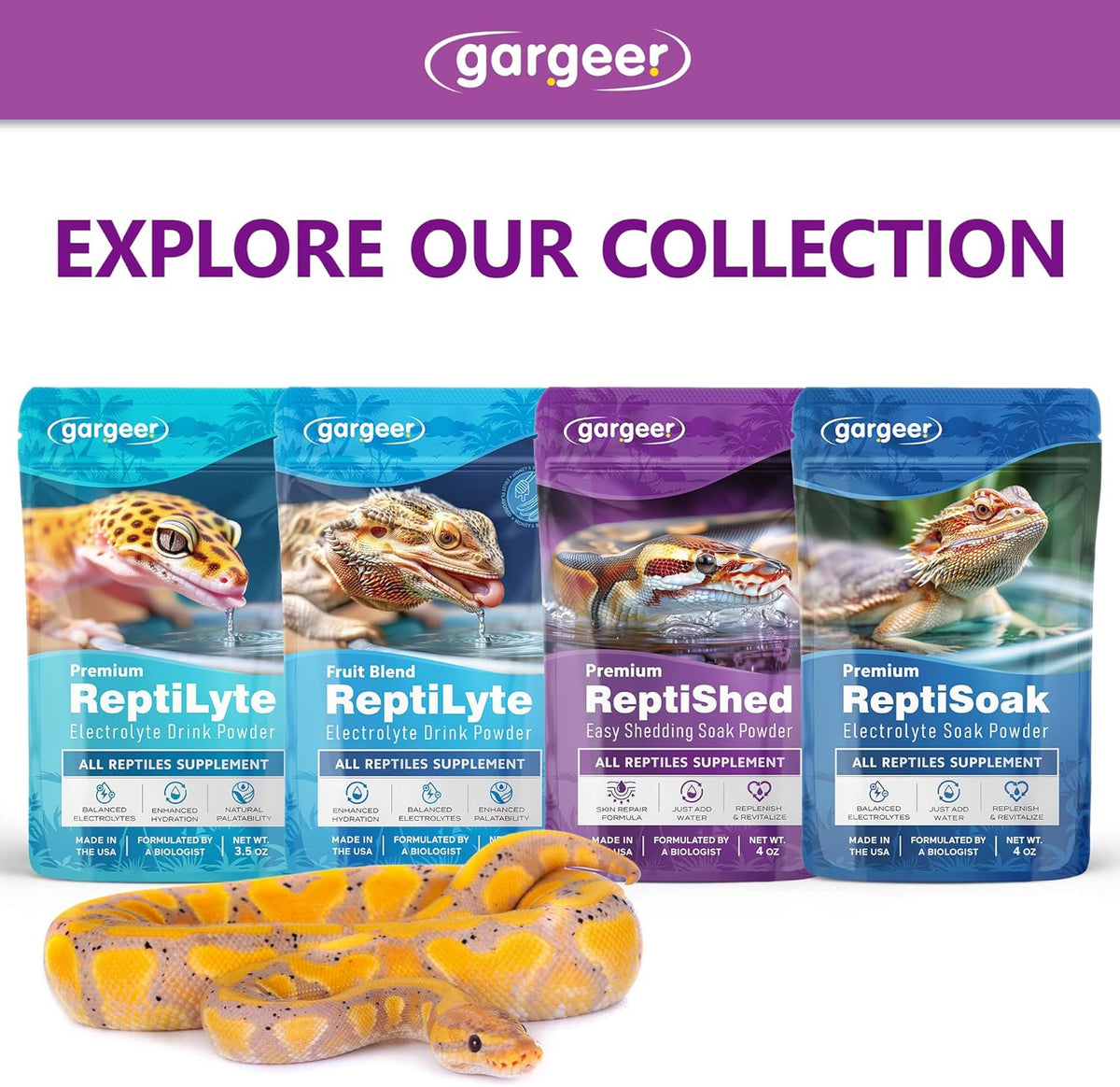 ReptiShed Shedding Aid Soak Powder by Gargeer
