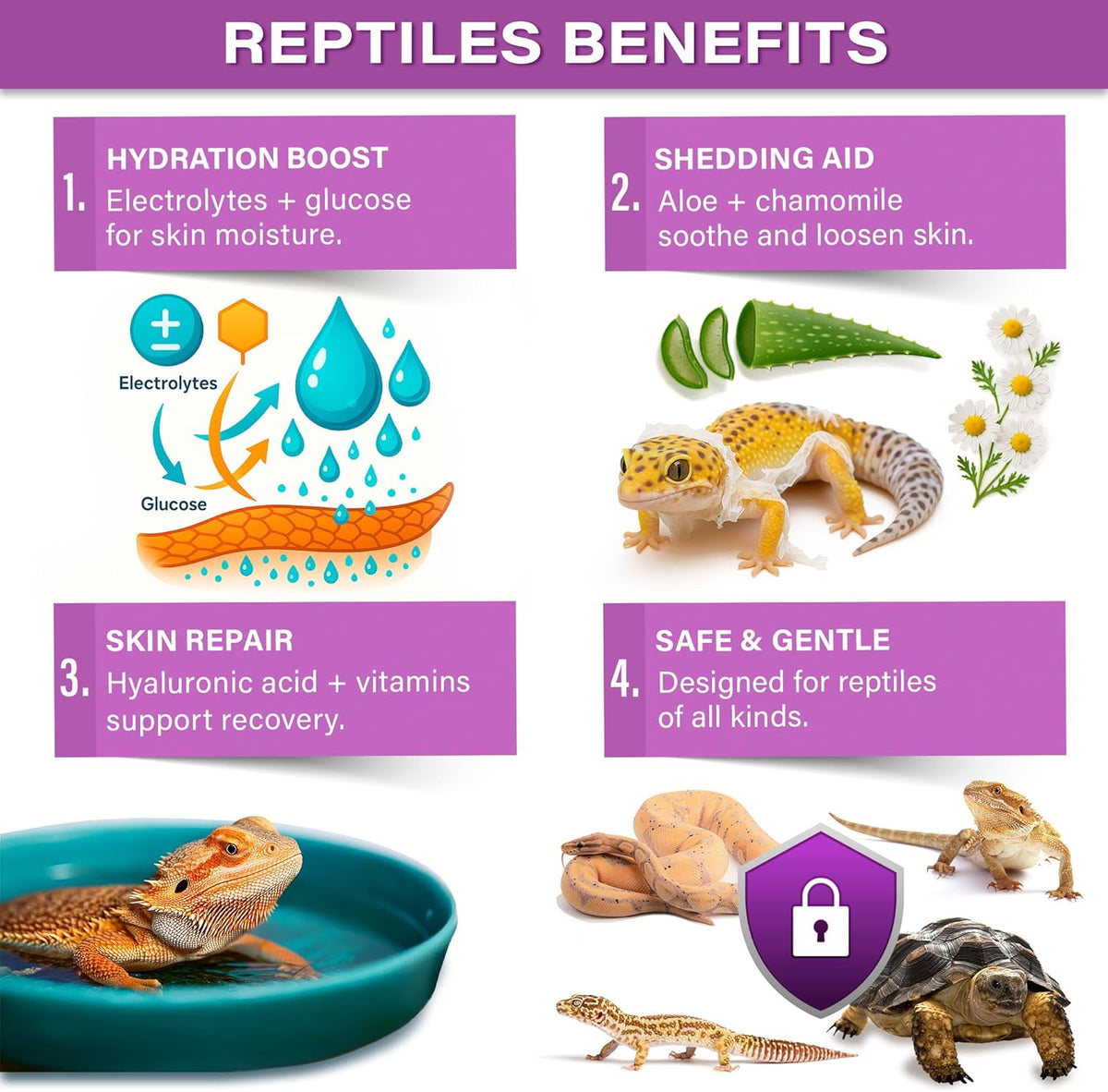 ReptiShed Shedding Aid Soak Powder by Gargeer