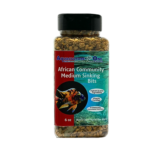 Aquaculture-One African Cichlid Medium Sinking Bits 6 oz