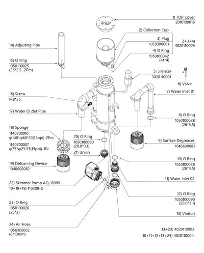 Octo Classic 90 HOB Protein Skimmer