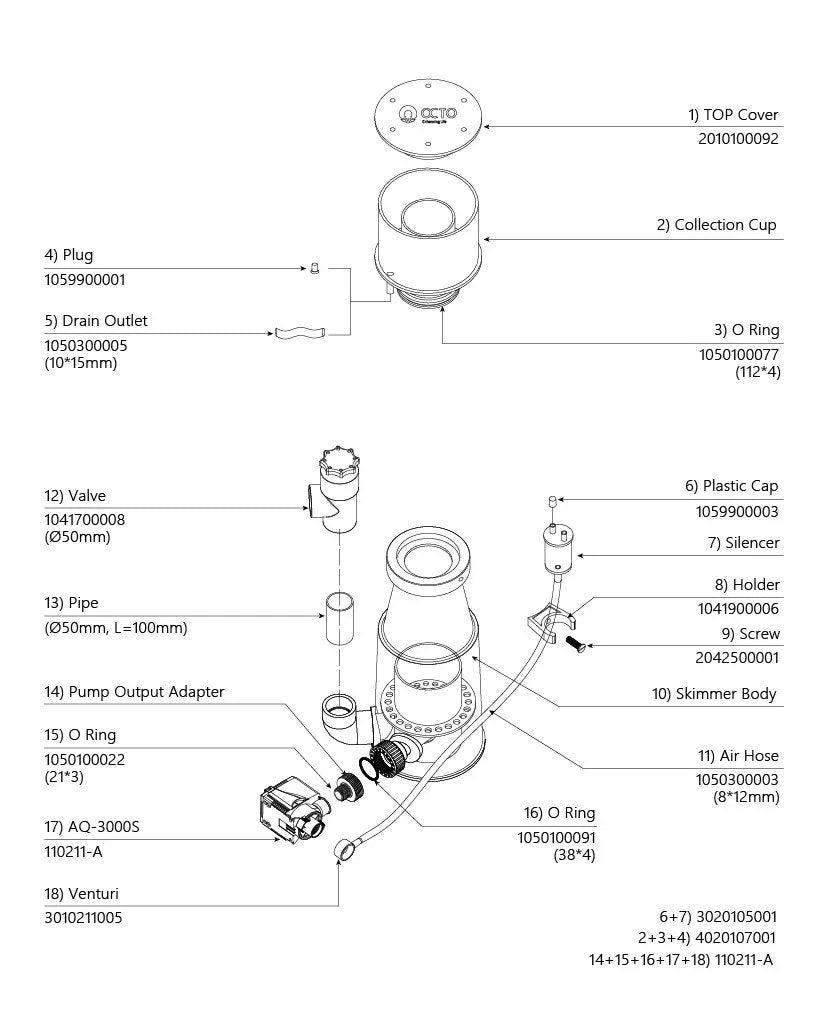 Octo Classic 200INT Protein Skimmer