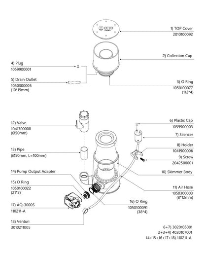 Octo Classic 200INT Protein Skimmer