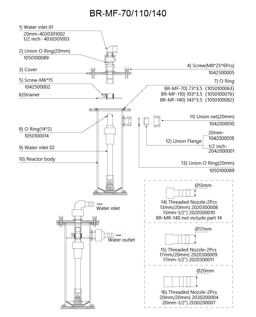 Octo BR140 BioPellet Reactor