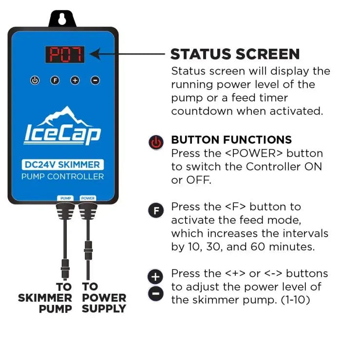 IceCap K3-200HOB Round Controllable Protein Skimmer