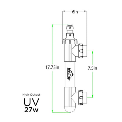 IceCap 27w High Output Inline UV Sterilizer