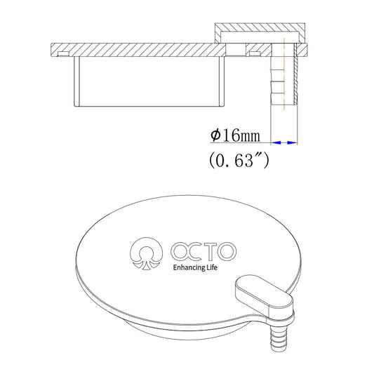 Octo CO2 Skimmer 12in Top Cover