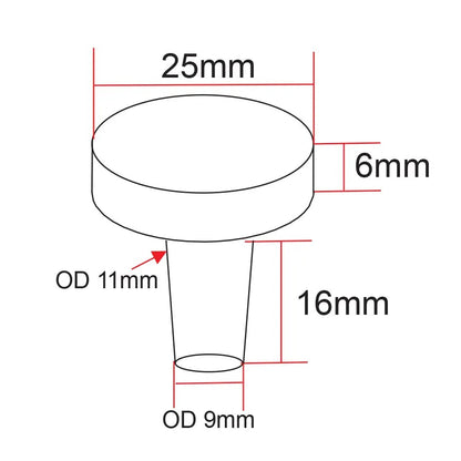 IceCap 1in Biological Frag Plugs with Flat Top, 25 pcs