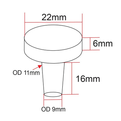 IceCap 7/8in Biological Frag Plugs with Flat Top, 25 pcs