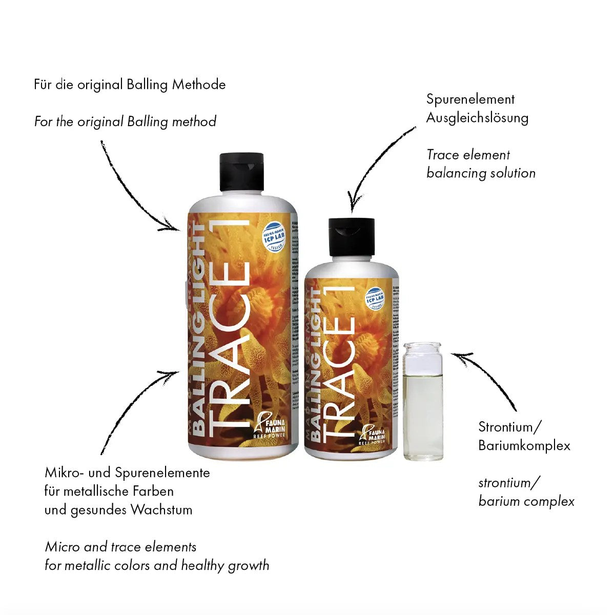 Fauna Marin Balling Trace 1 Color & Grow Effect, 500 ml