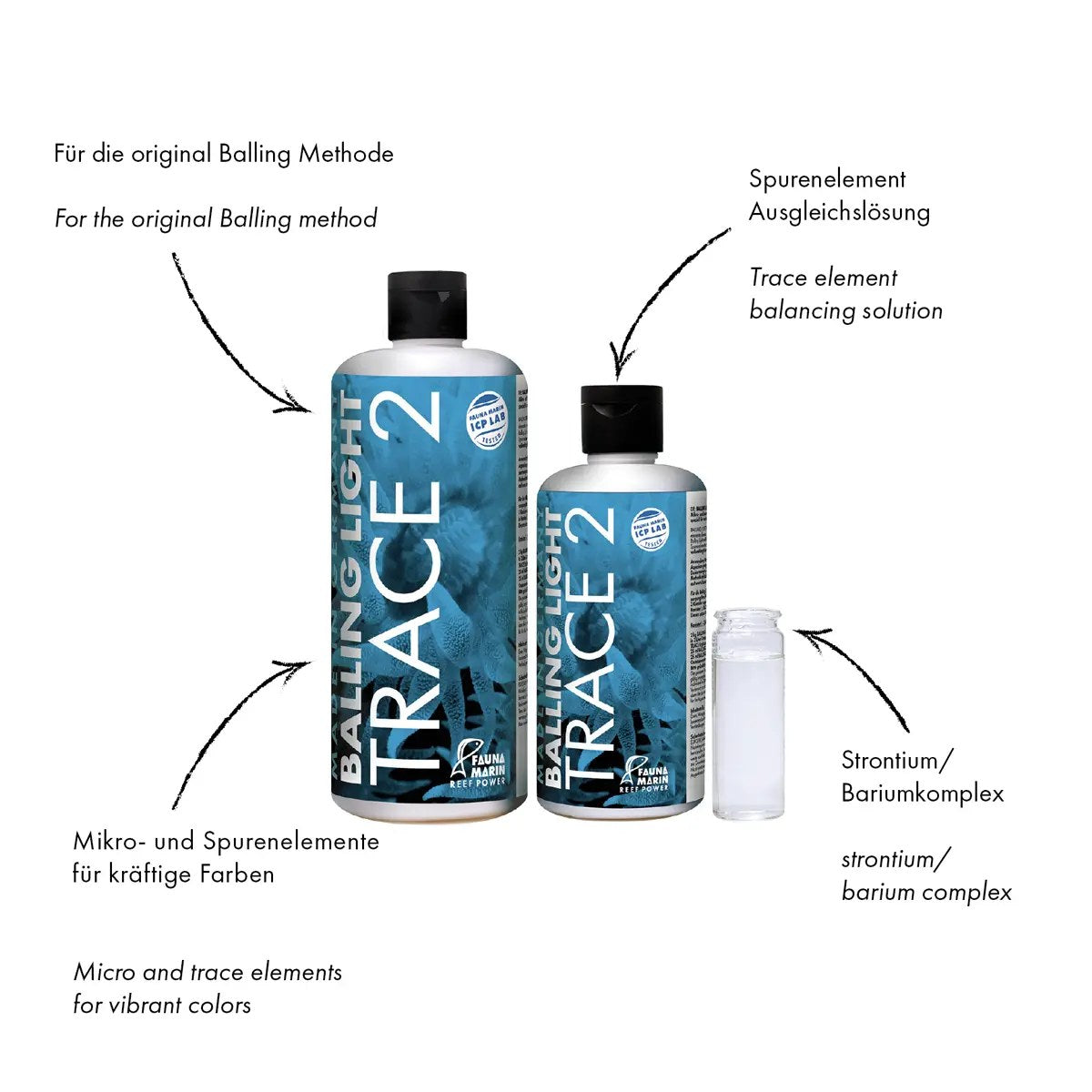 Fauna Marin Balling Trace 2 Metallic Metabolic Color Effect, 500 ml