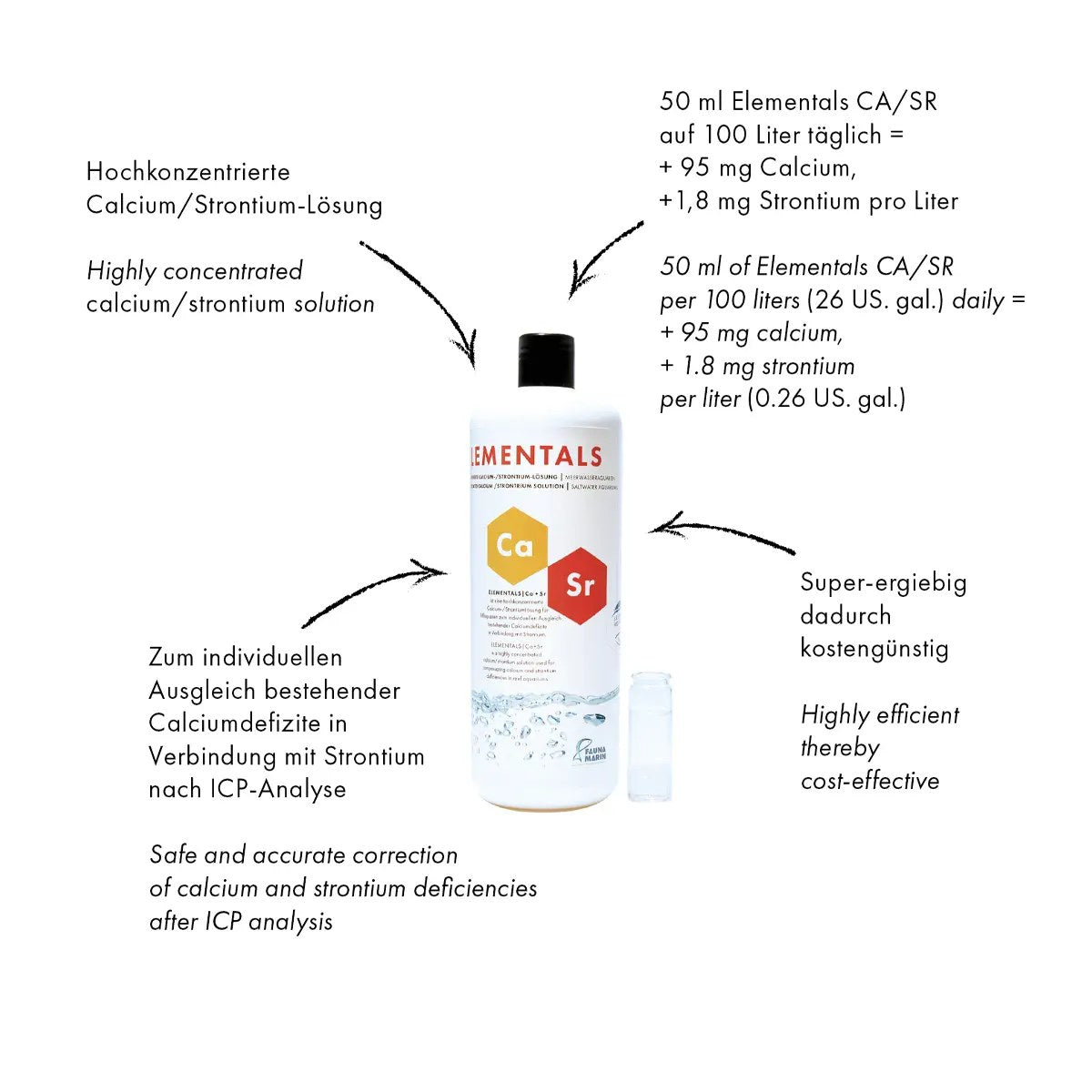 Fauna Marin Elementals Ca/Sr, Calcium/Strontium, 1000 ml