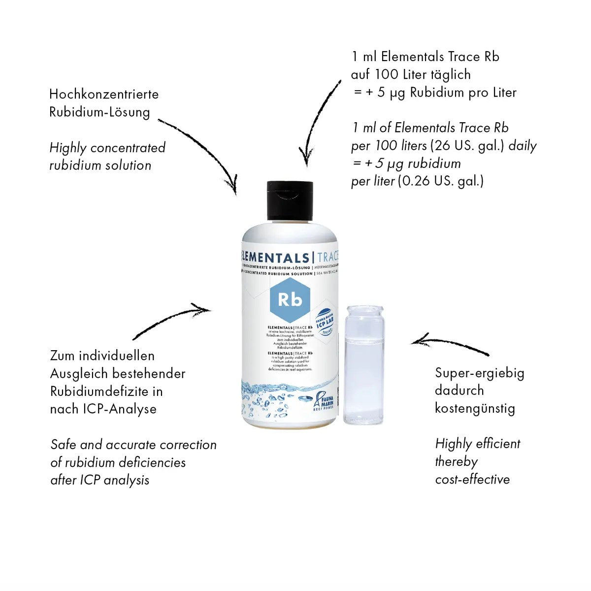 Fauna Marin Elementals Trace RB, Rubidium, 250 ml