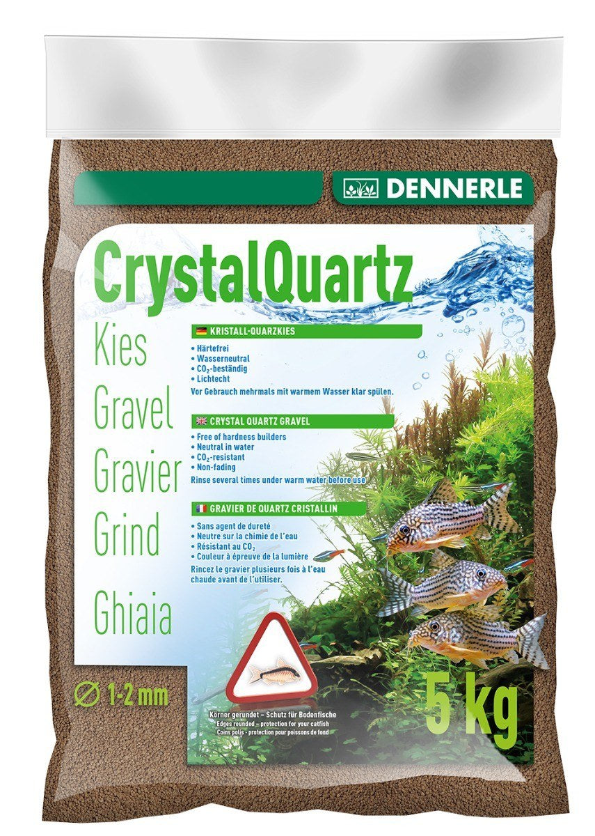 Dennerle Crystal Quartz Gravel, Dark Brown, 5 kg