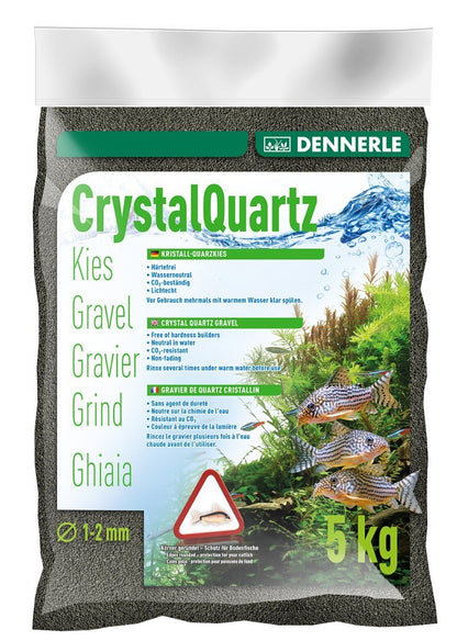 Dennerle Crystal Quartz Gravel, Diamand Black, 5 kg