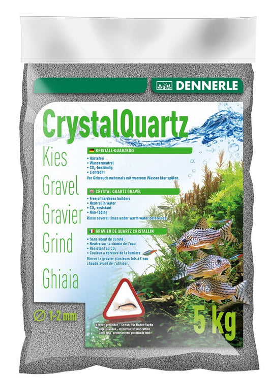 Dennerle Crystal Quartz Gravel, Slate Grey, 5 kg