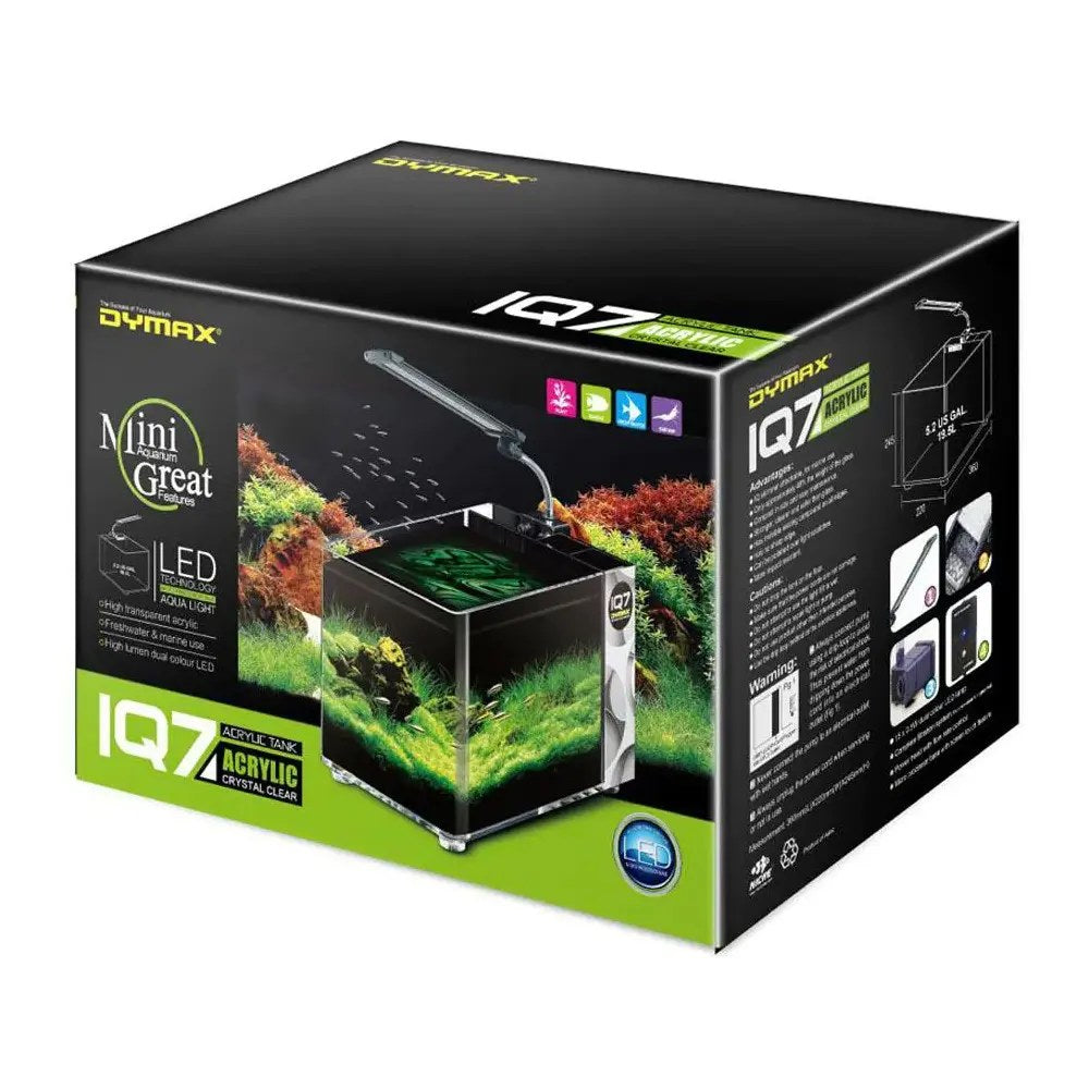 Dymax IQ7 5.2-Gallon Mini Acrylic Aquarium, Mono Black