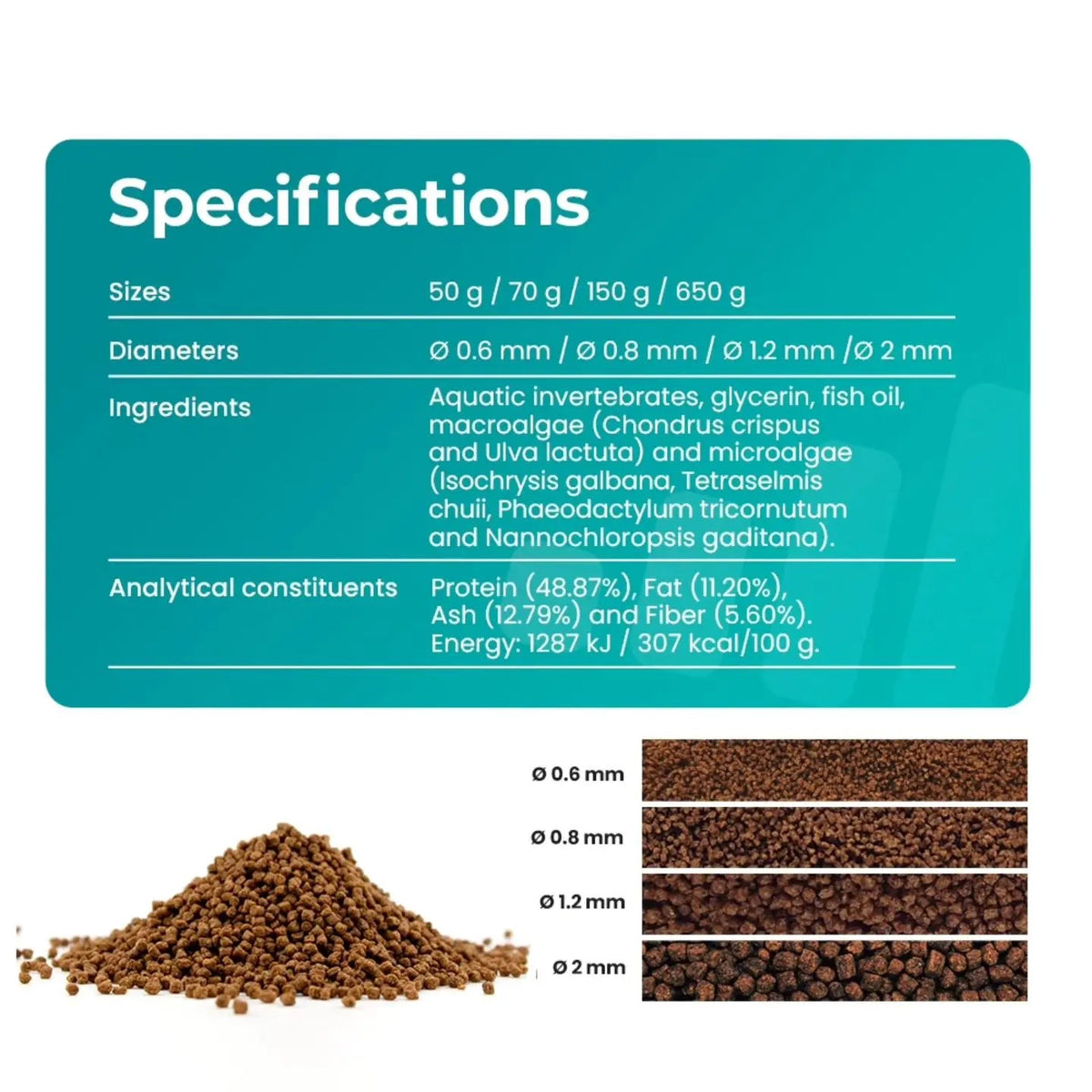 Easy reefs DKI Marine 0.6mm Fish Food, 150g