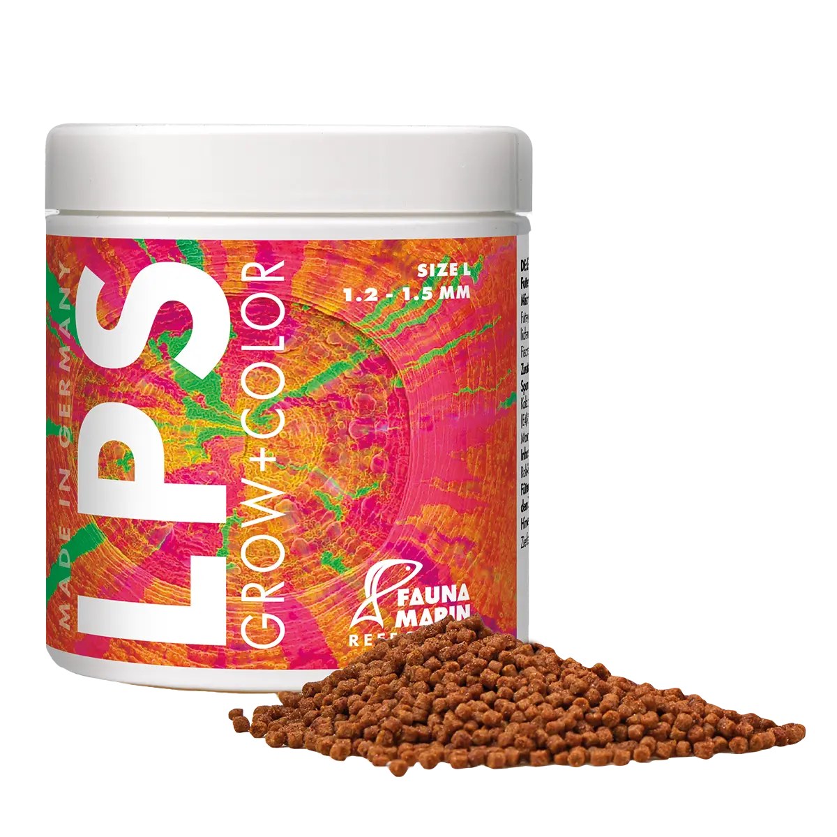 Fauna Marin LPS Grow and Color, Large Pellet Coral Food, 145 g