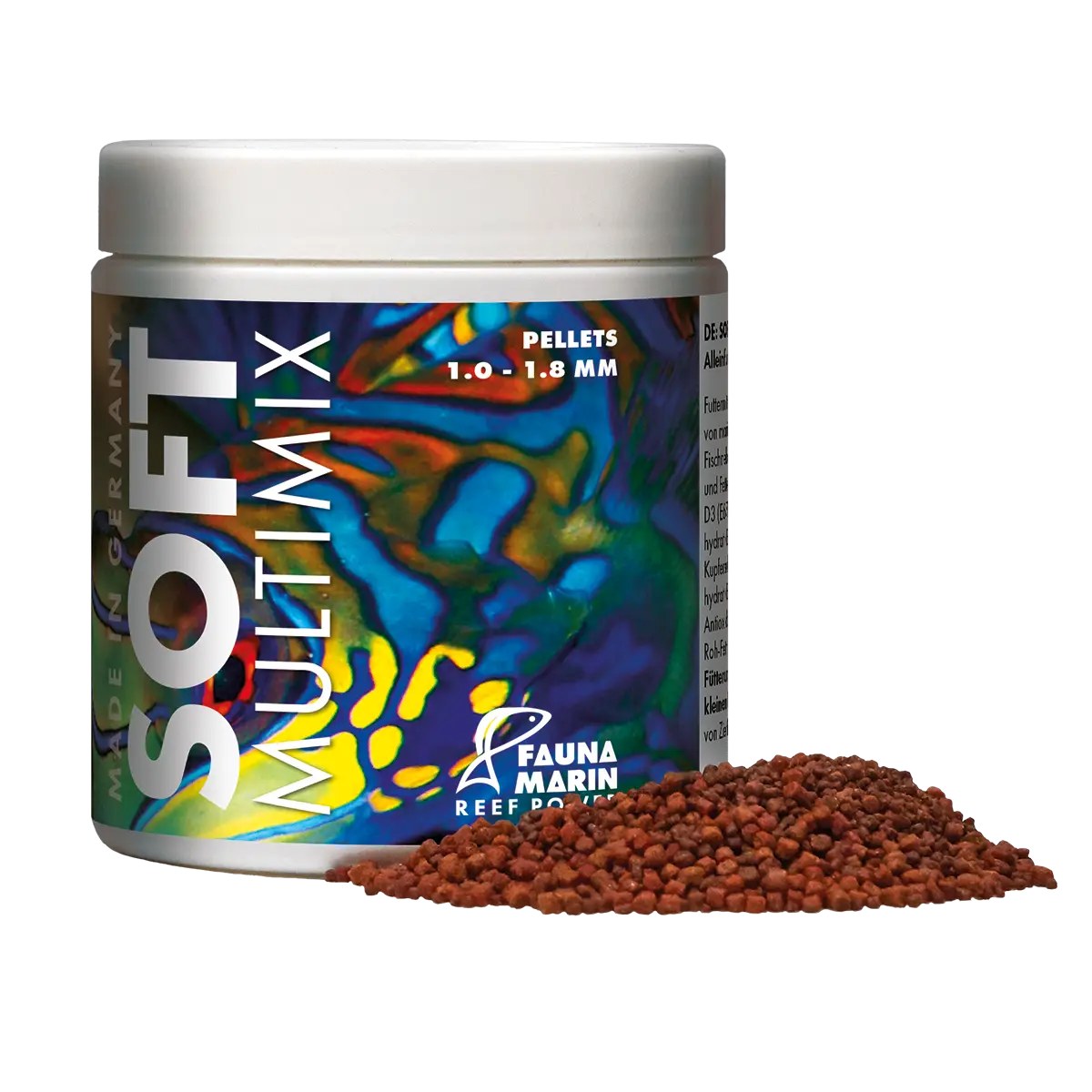 Fauna Marin Multi Mix, M/L Pellet Fish Food, 250 ml