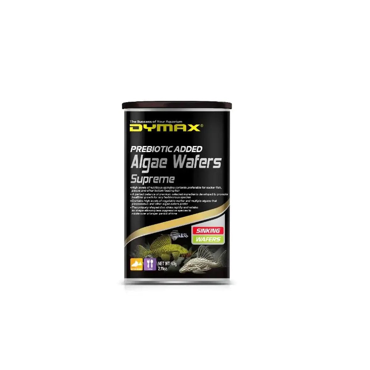 Dymax Algae Wafers Supreme Fish Food, 60 g