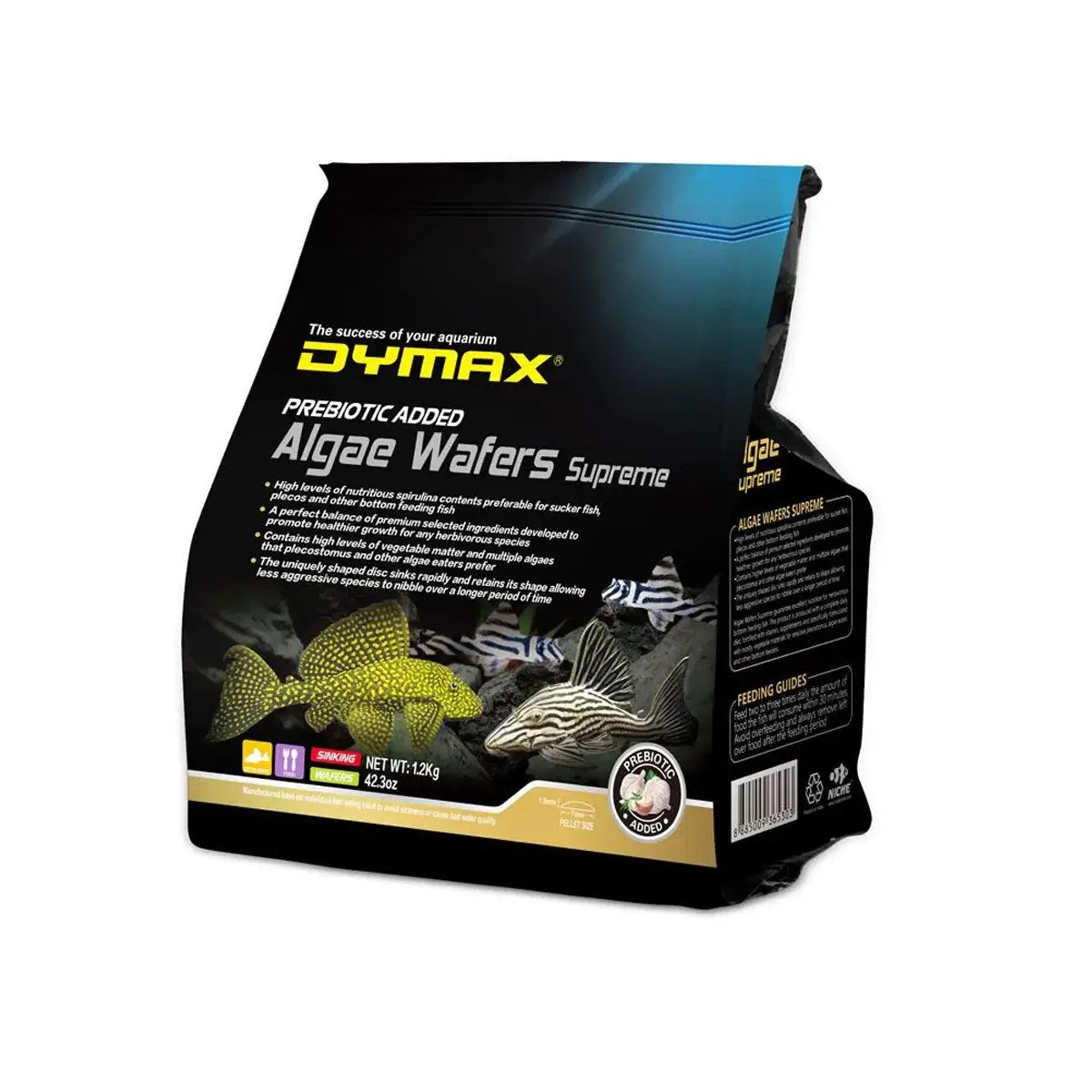 Dymax Algae Wafers Supreme Fish Food, 1.2 kg Bulk Bag
