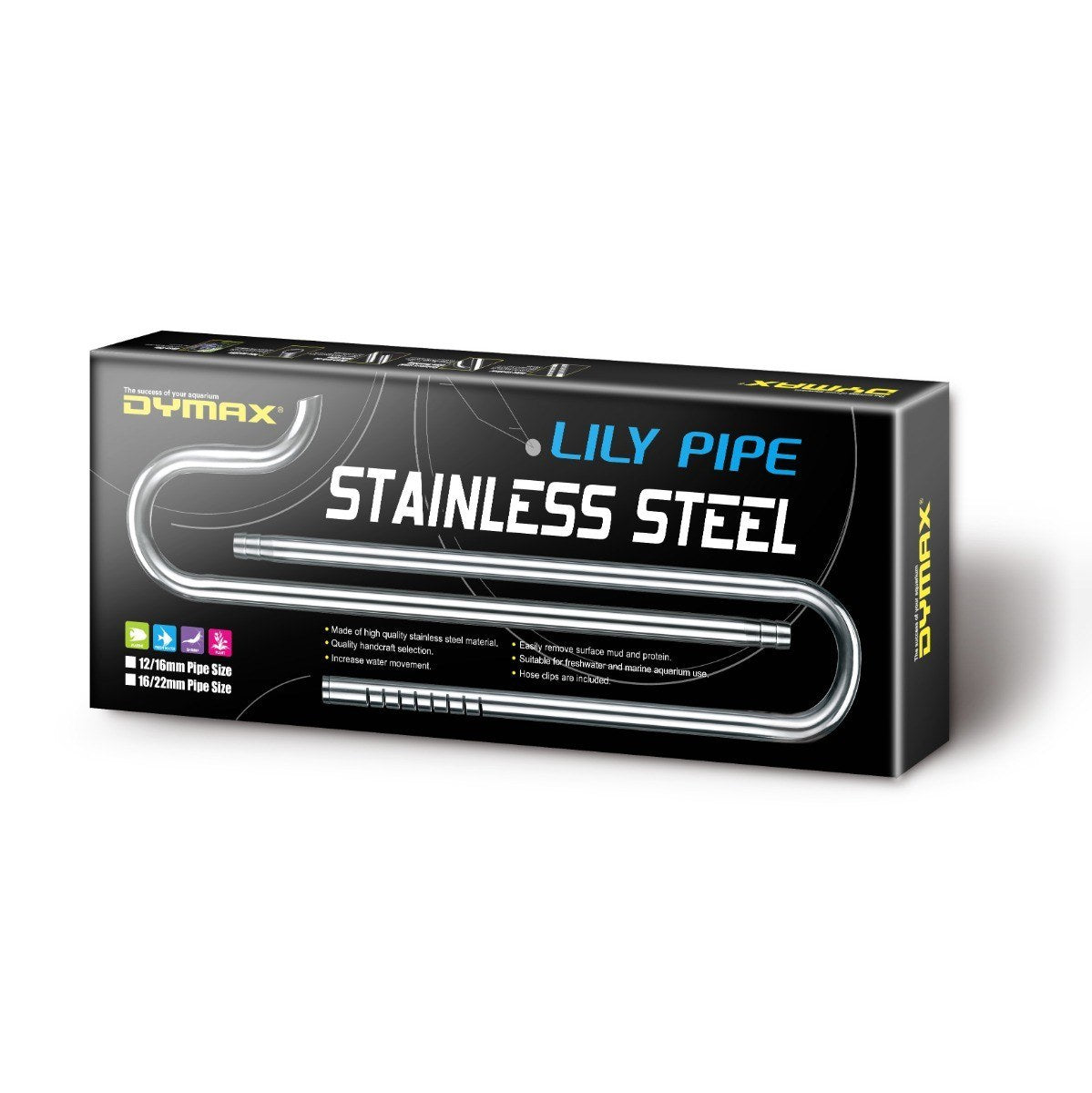 Dymax Stainless Steel Lily Pipe Set, 16/22mm