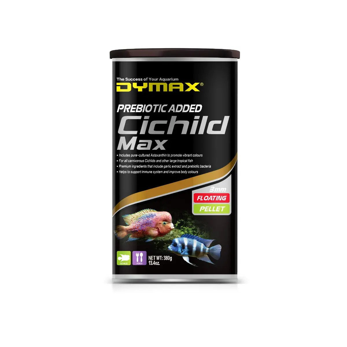 Dymax Cichlid Max Floating Pellet Food, 380 g