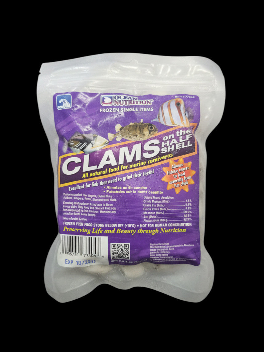 frozen clams on the half shell