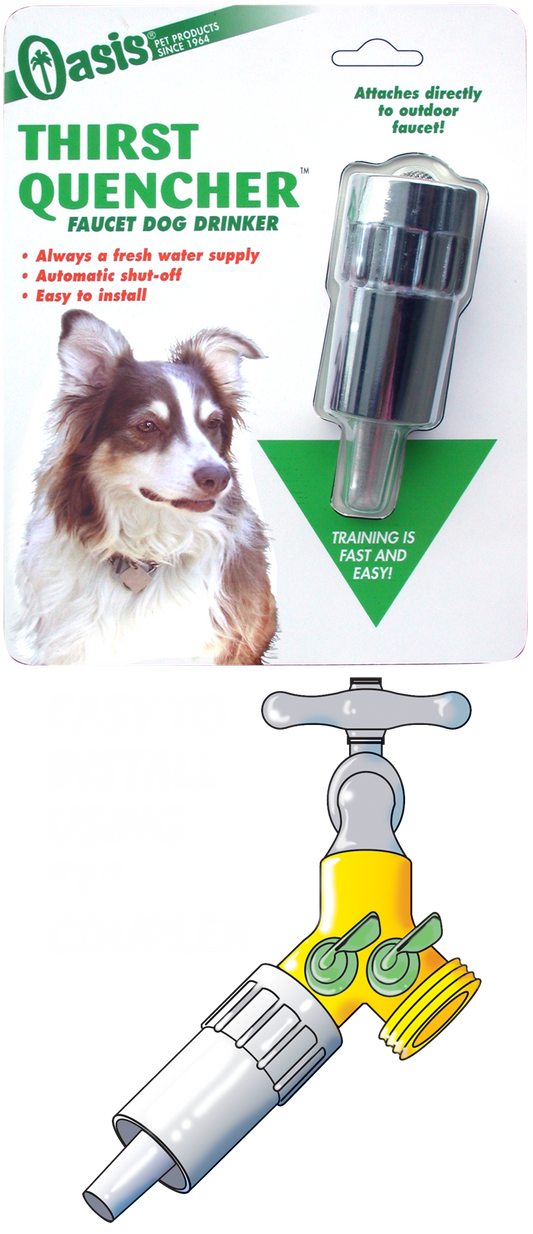 Oasis Thirst Quencher Faucet Dog Drinker